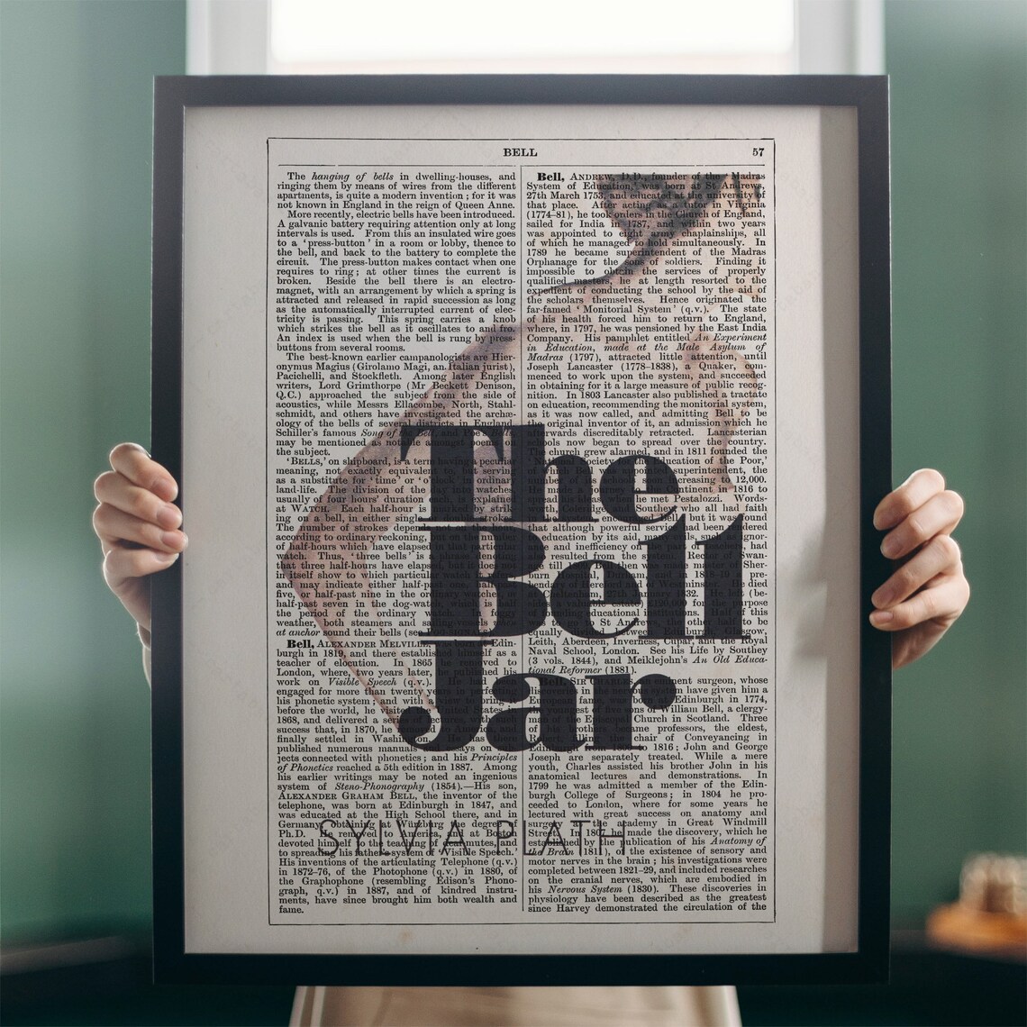 Sylvia Plath The Bell Jar Book Title Literary Dictionary Art Poster - Image 3