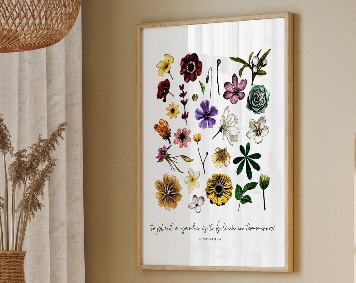To Plant A Garden Is To Believe In Tomorrow Wildflower Floral Print - Image 2