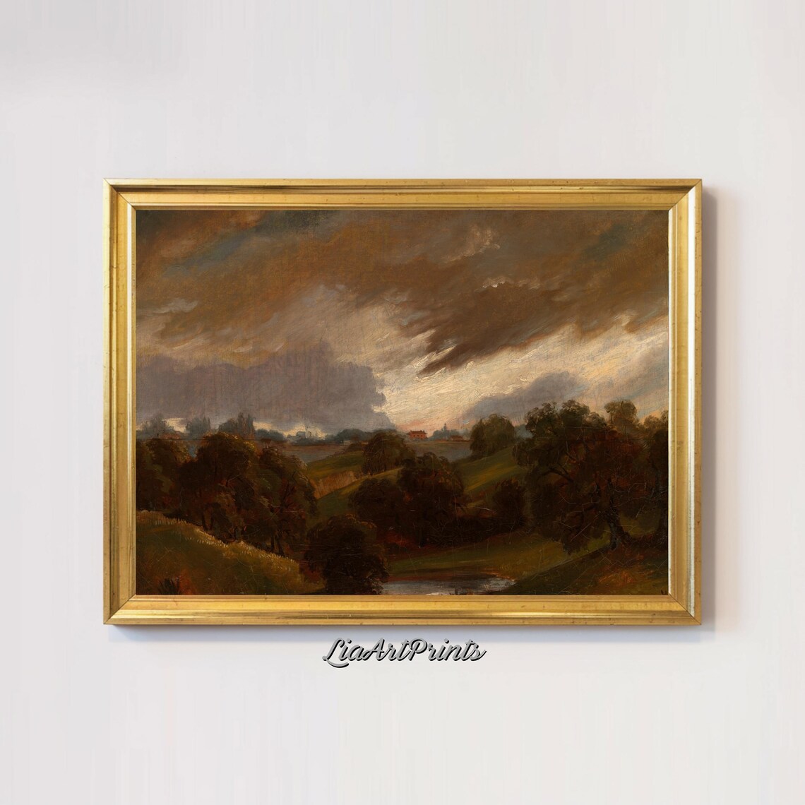 Dramatic Rural Landscape, Stormy Sky Over Rolling Hills - Image 2