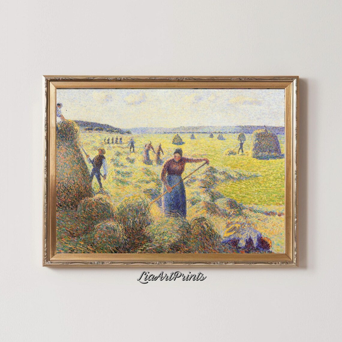 Harvest Time Impressionist Artwork, Rural Landscape - Image 2