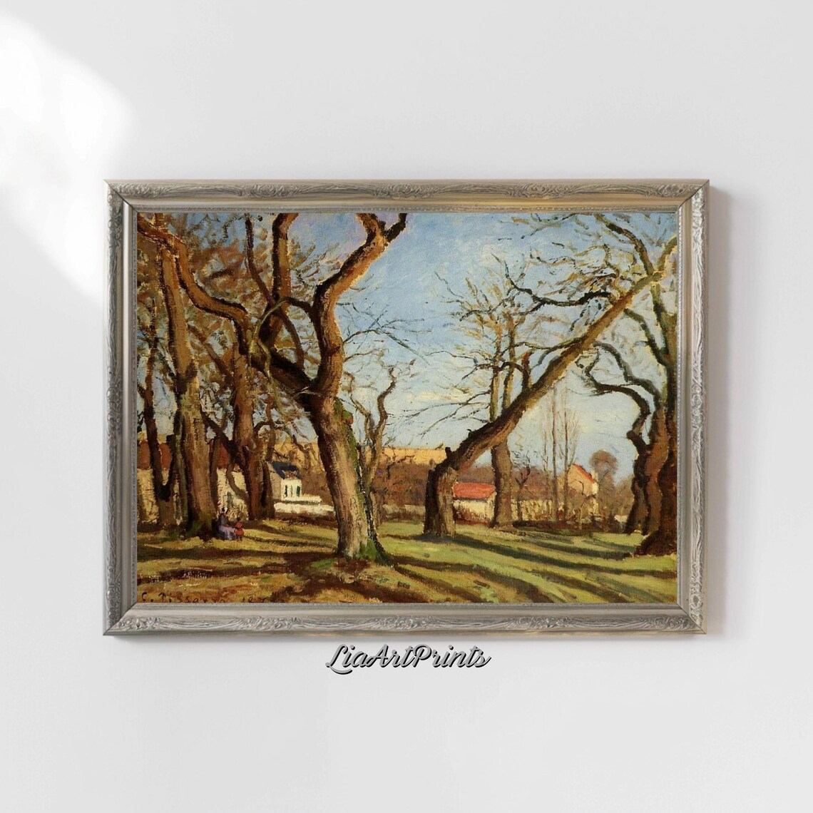 Early Spring Village Grove Bare Trees Soft Light Impressionist Nature Poster - Image 5