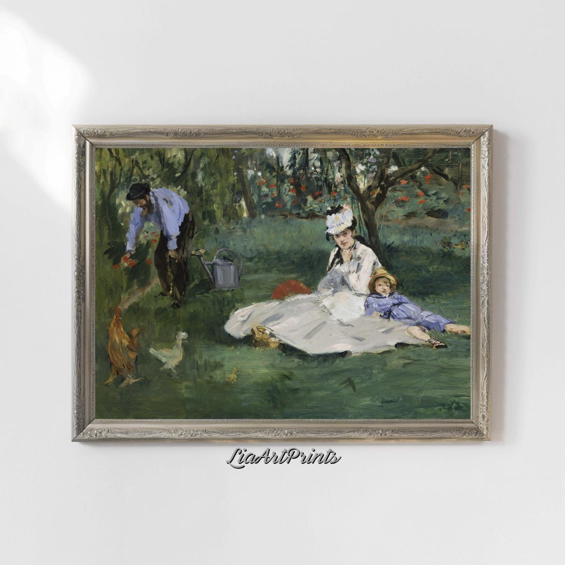 Edouard Manet Monet Family Garden at Argenteuil Impressionist Poster - Image 4