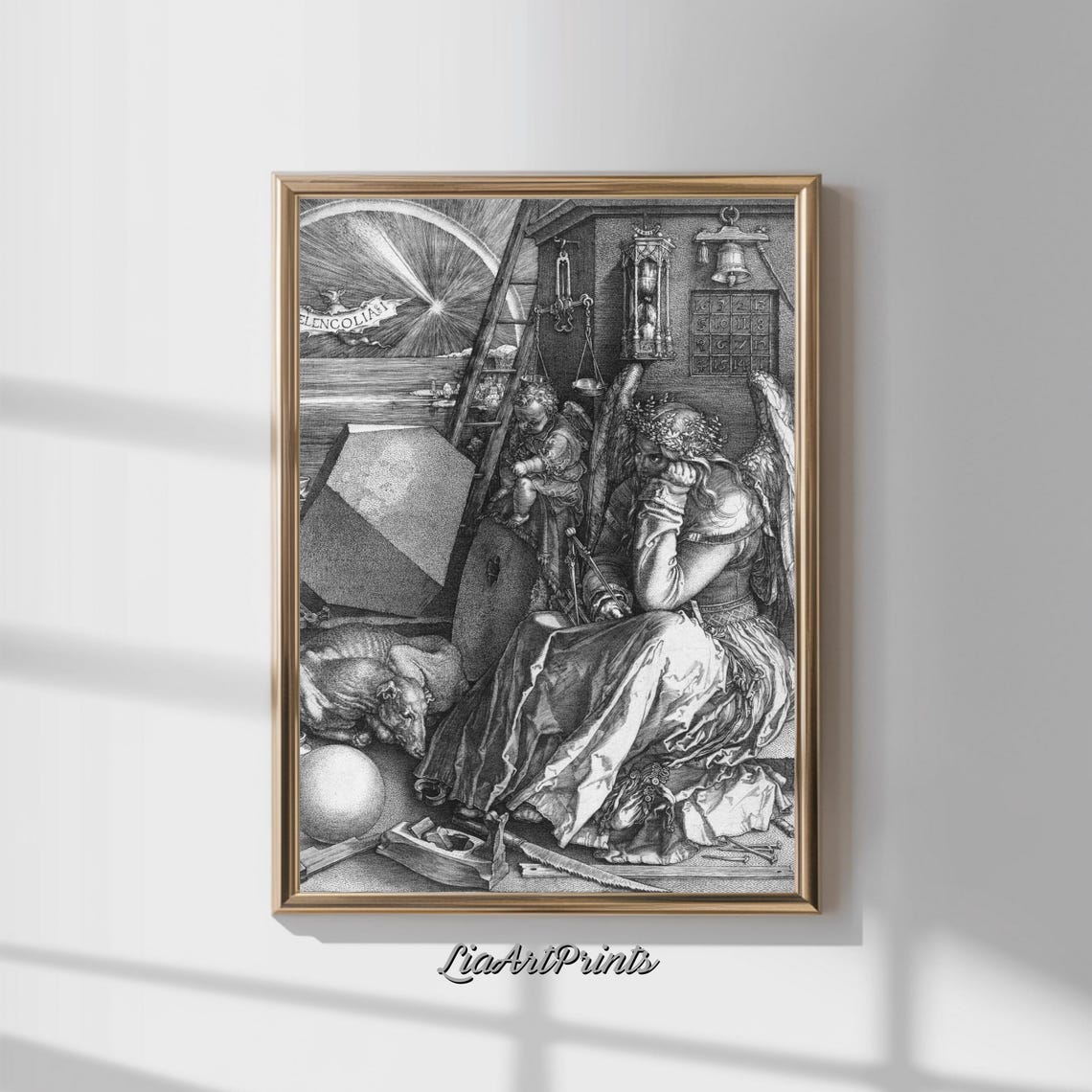 Albrecht Durer Melencolia I Classic Engraving Masterpiece Poster