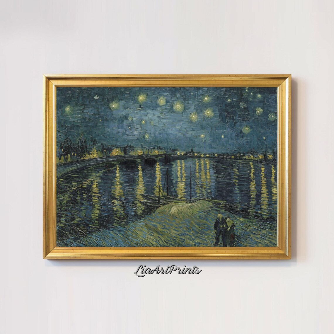 Starry Night Over The Rhne, Van Gogh Inspired - Image 2
