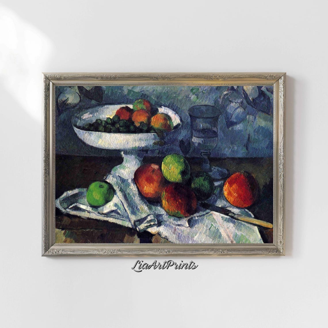 Paul Cezanne Apples and Oranges Still Life Compotier Glass Art Poster - Image 4