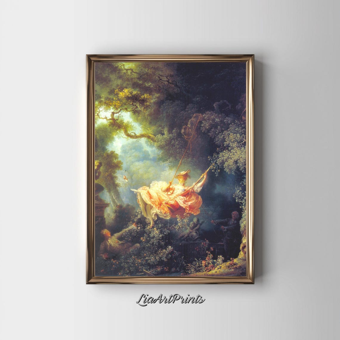 Jean Honore Fragonard The Swing Garden Romance Rococo Art Poster - Image 3