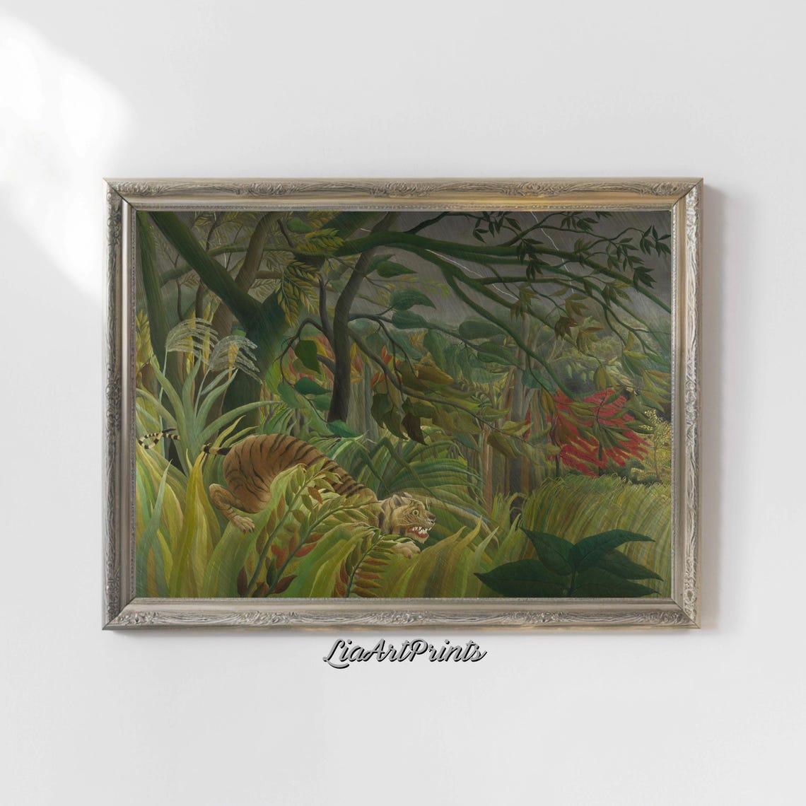 Henri Rousseau Tiger In A Tropical Storm Jungle Vintage Art Poster - Image 4
