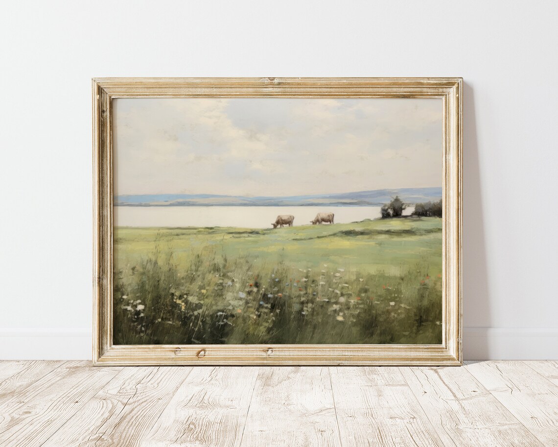 Rustic Spring Landscape Art Print, Farmhouse Decor - Image 2