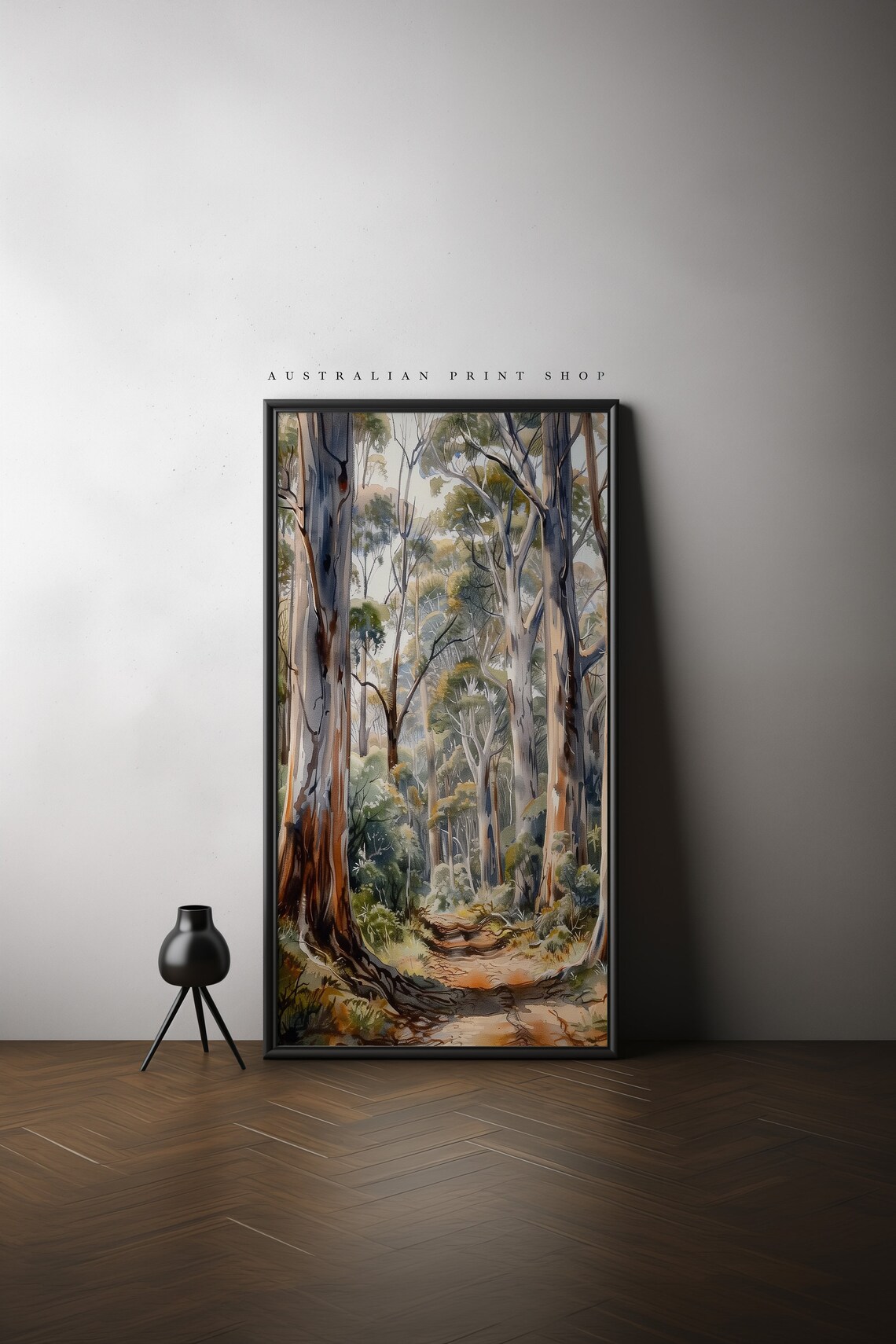 Australian Outback Giant Oak Tree, Rural Landscape Art Print - Image 3
