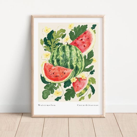 Watermelon Art Print, Kitchen Decor