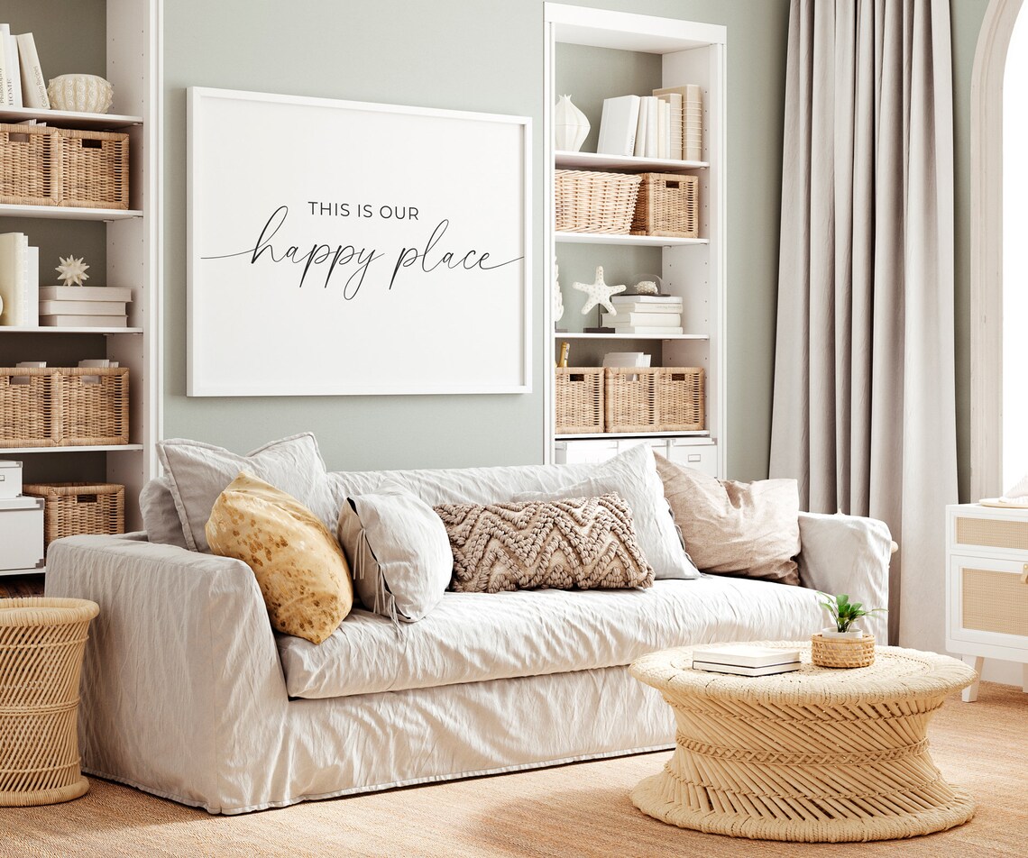 This Is Our Happy Place Quote Art Print, Farmhouse Decor - Image 3