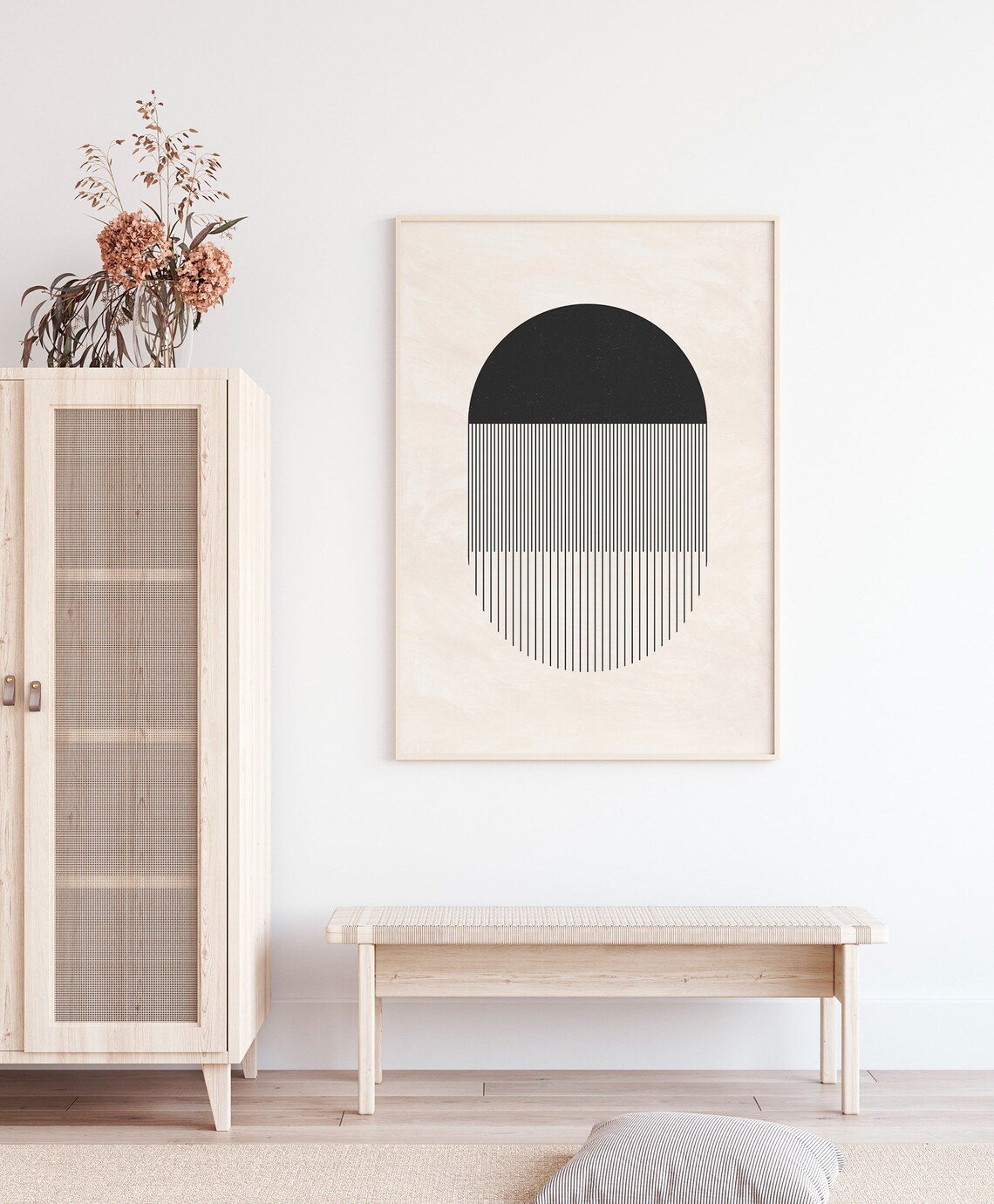 Abstract Woodblock Geometric Minimalist Art Print - Image 3