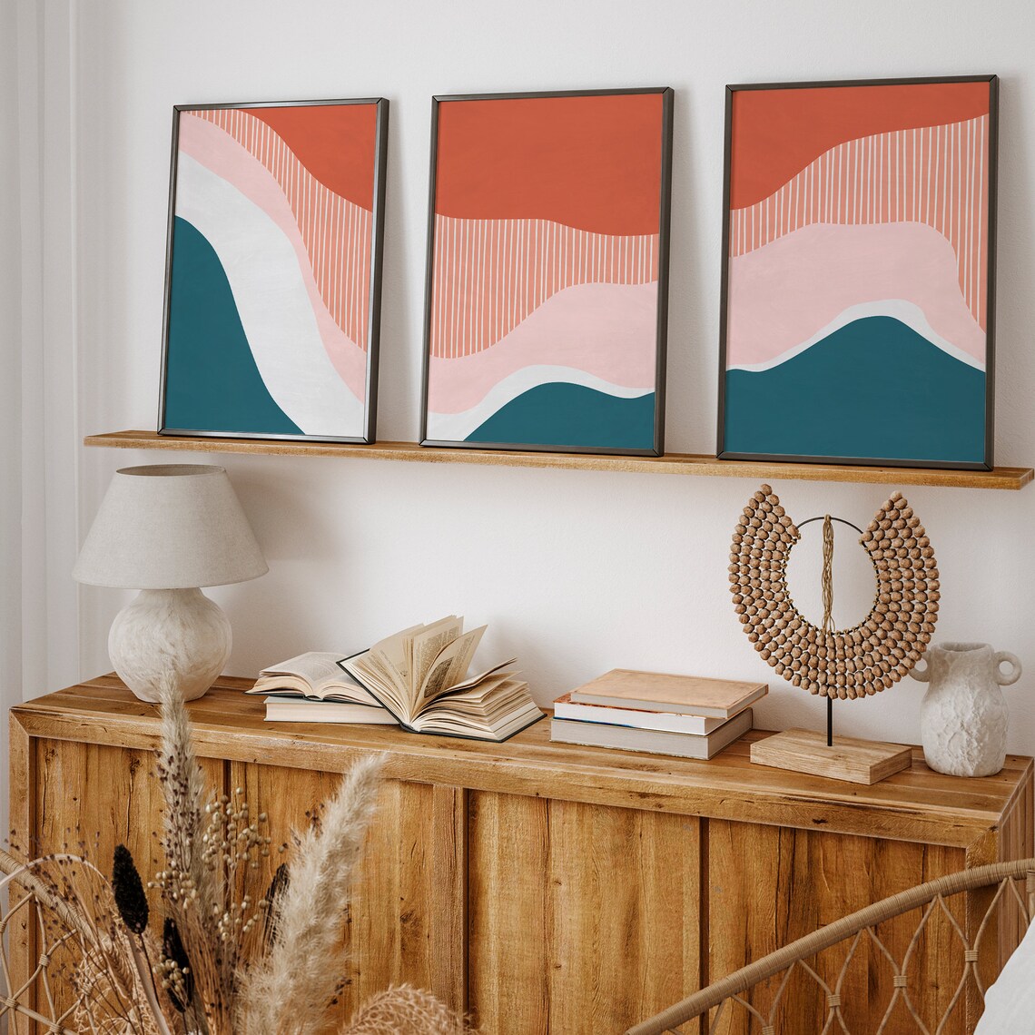 Abstract Bedroom Wall Decor, Boho Farmhouse Style - Image 3