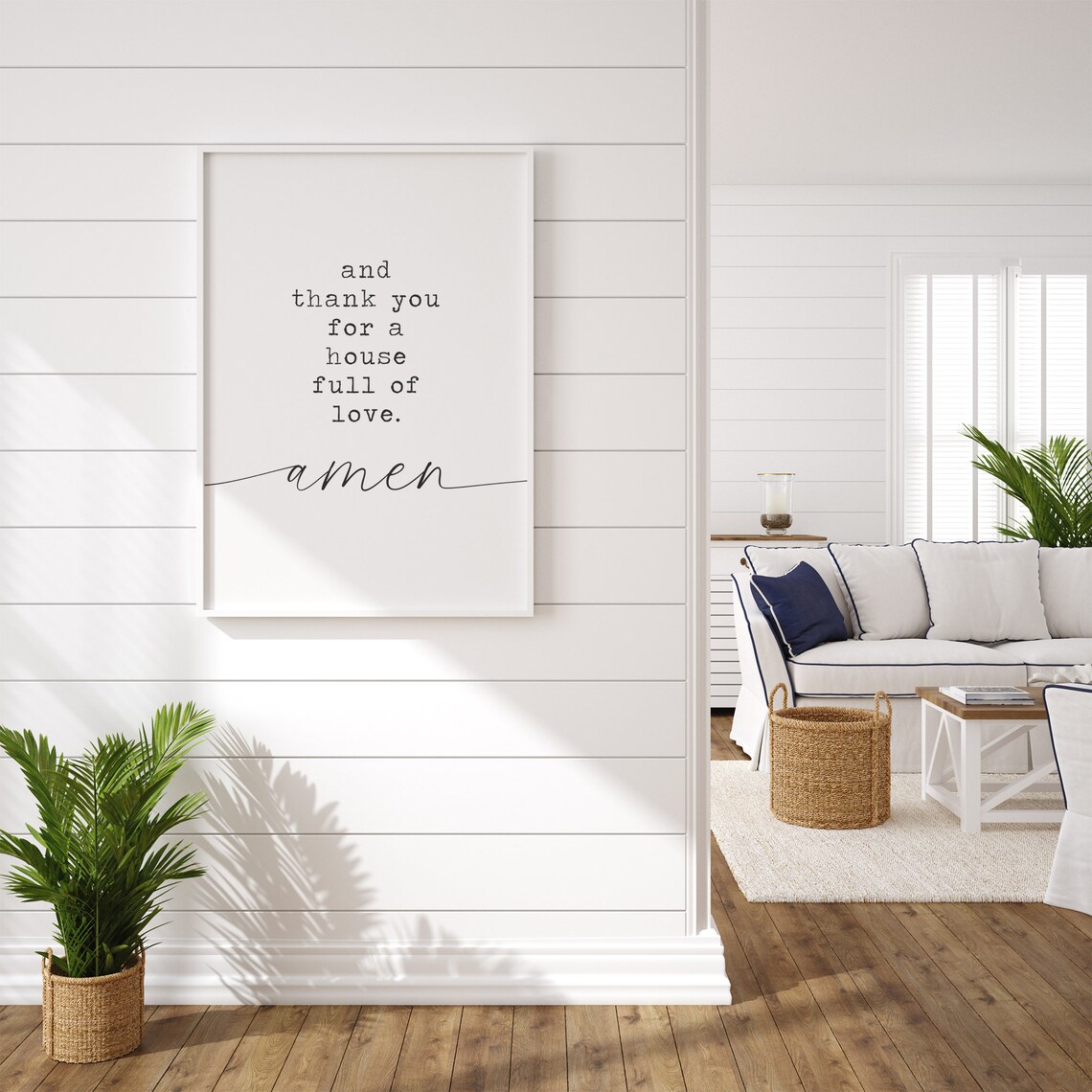And Thank You For A House Full Of Love Amen Scripture Art - Image 2