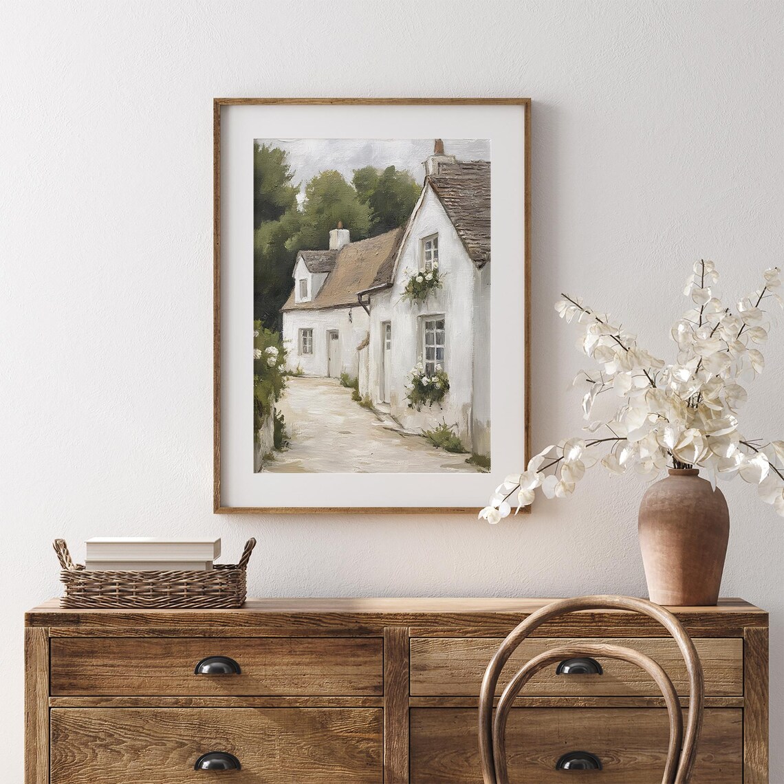 Vintage Rustic Cottage Painting, Country Home Art Print - Image 7