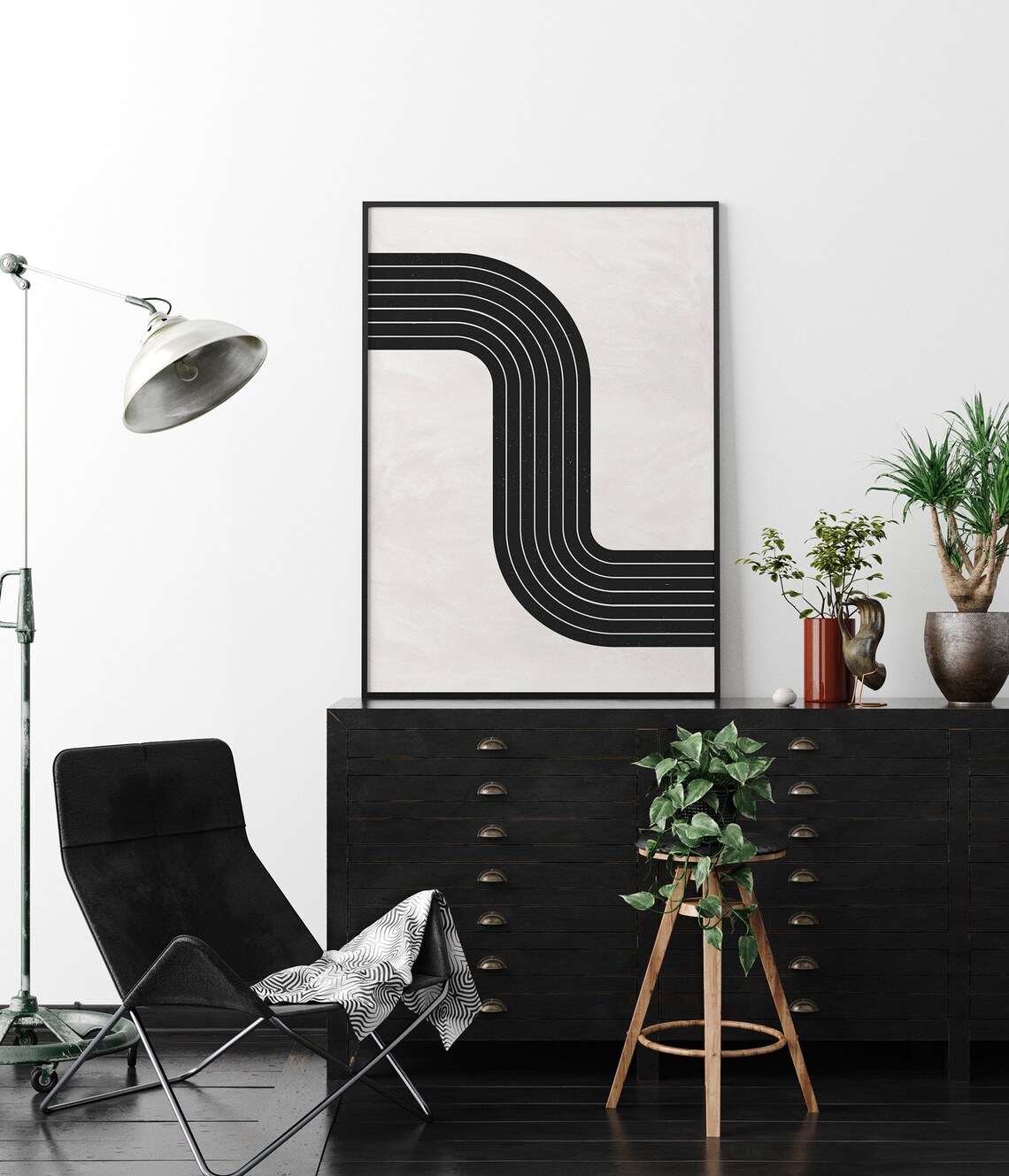 Modern Mid-Century Art Print, Boho Bedroom Decor - Image 4