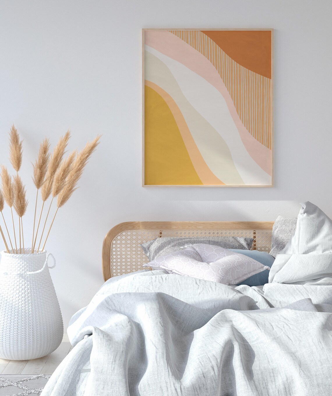 Boho Abstract Art Print, Modern Bedroom Decor - Image 3