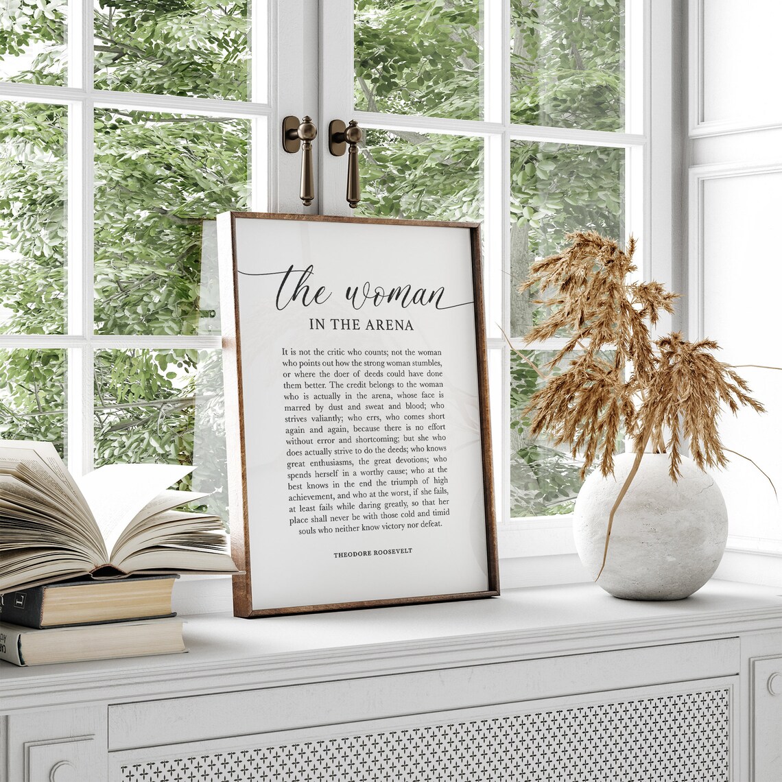 Woman In The Arena Quote Art Print, Feminist Wall Decor - Image 6