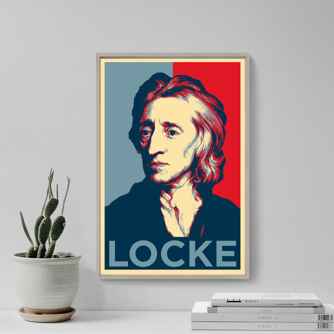 John Locke Portrait Art Print, Enlightenment Philosopher