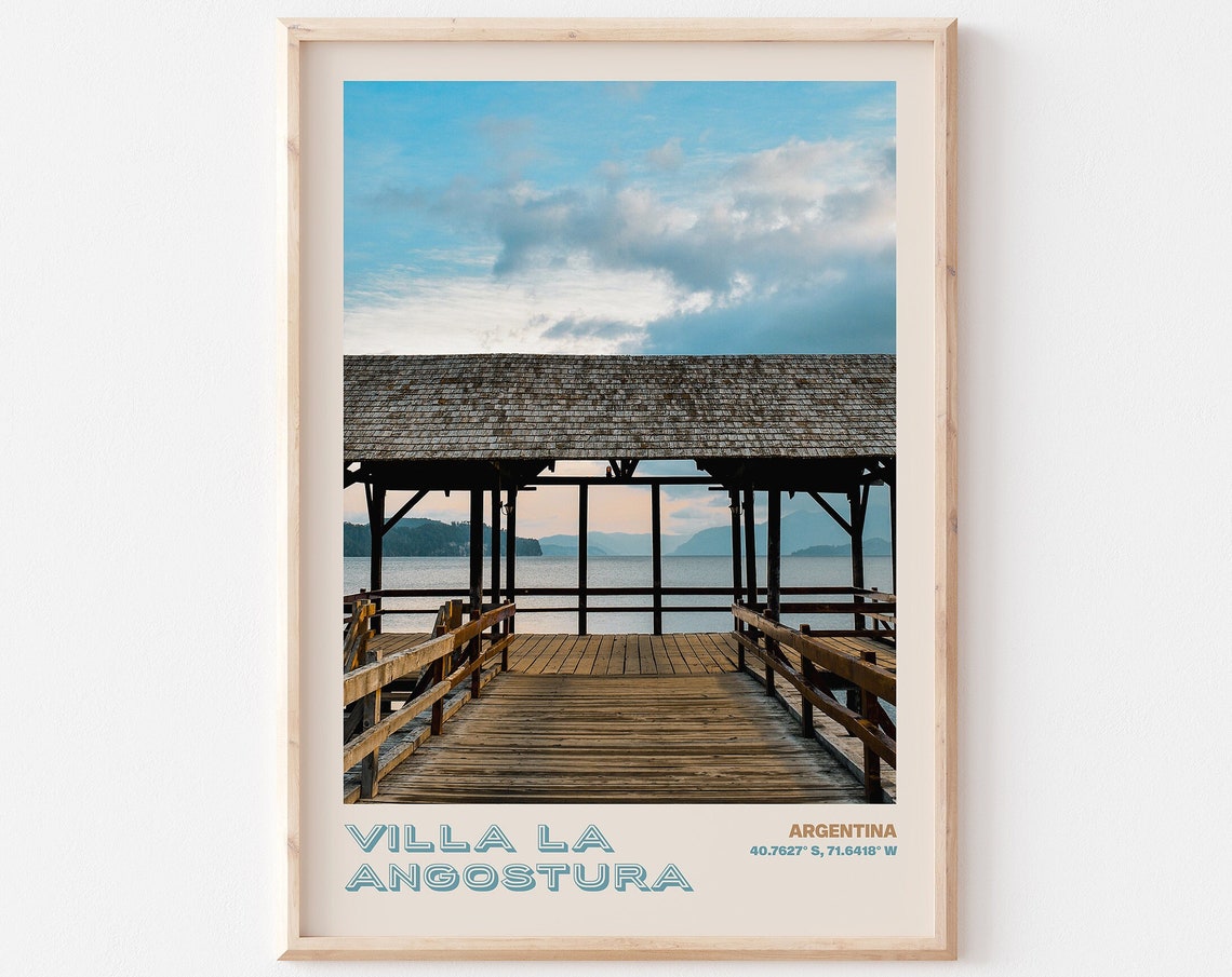 Villa La Angostura Travel Poster Angostura Print Angostura Photo Print Angostura Wall Decor Angostura Travel Art Argentina Angostura 4