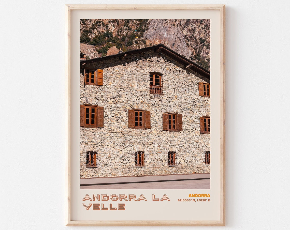 Andorra La Velle Travel Poster Andorra Print Andorra Photo Print Andorra Wall Decor Andorra Travel Art Andorra Andorra La Velle 2