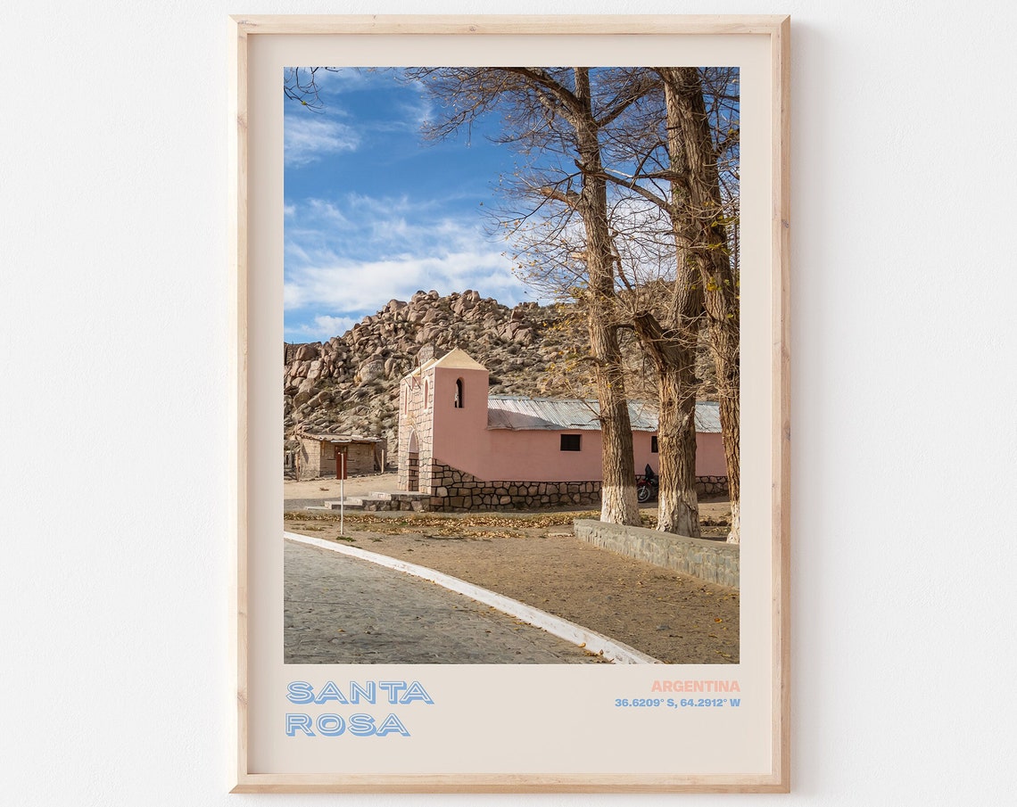 Santa Rosa Travel Poster Santa Rosa Print Santa Rosa Photo Print Santa Rosa Wall Decor Santa Rosa Travel Art Argentina Santa Rosa 3