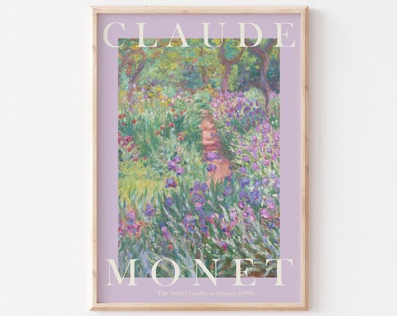 Claude Monet The Artists Garden In Giverny 1900 Iris Path Poster