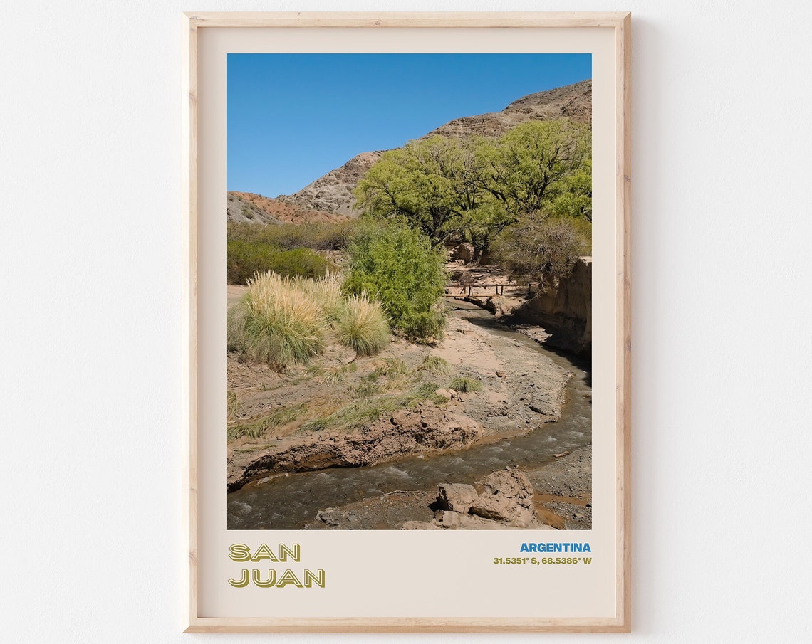 San Juan Travel Poster San Juan Print San Juan Photo Print San Juan Wall Decor San Juan Travel Art Argentina Picture San Juan 1