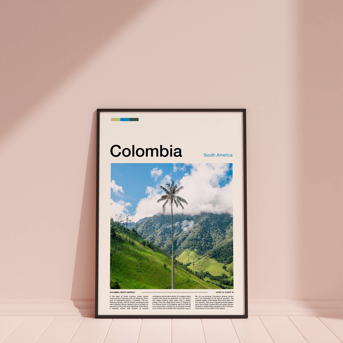 Colombia Cocora Valley Wax Palms Andes Mountain Green Poster - Image 4