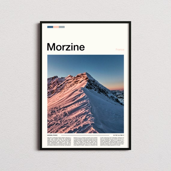 Morzine Print Morzine Poster Morzine Wall Art France Art Print Morzine Photo Ski Resort Print Skiing Prints