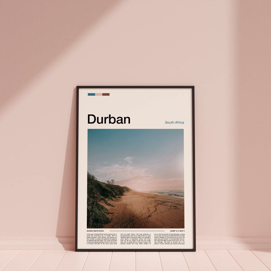 Durban South Africa Beach Sunrise Indian Ocean Sand Dunes Poster - Image 4