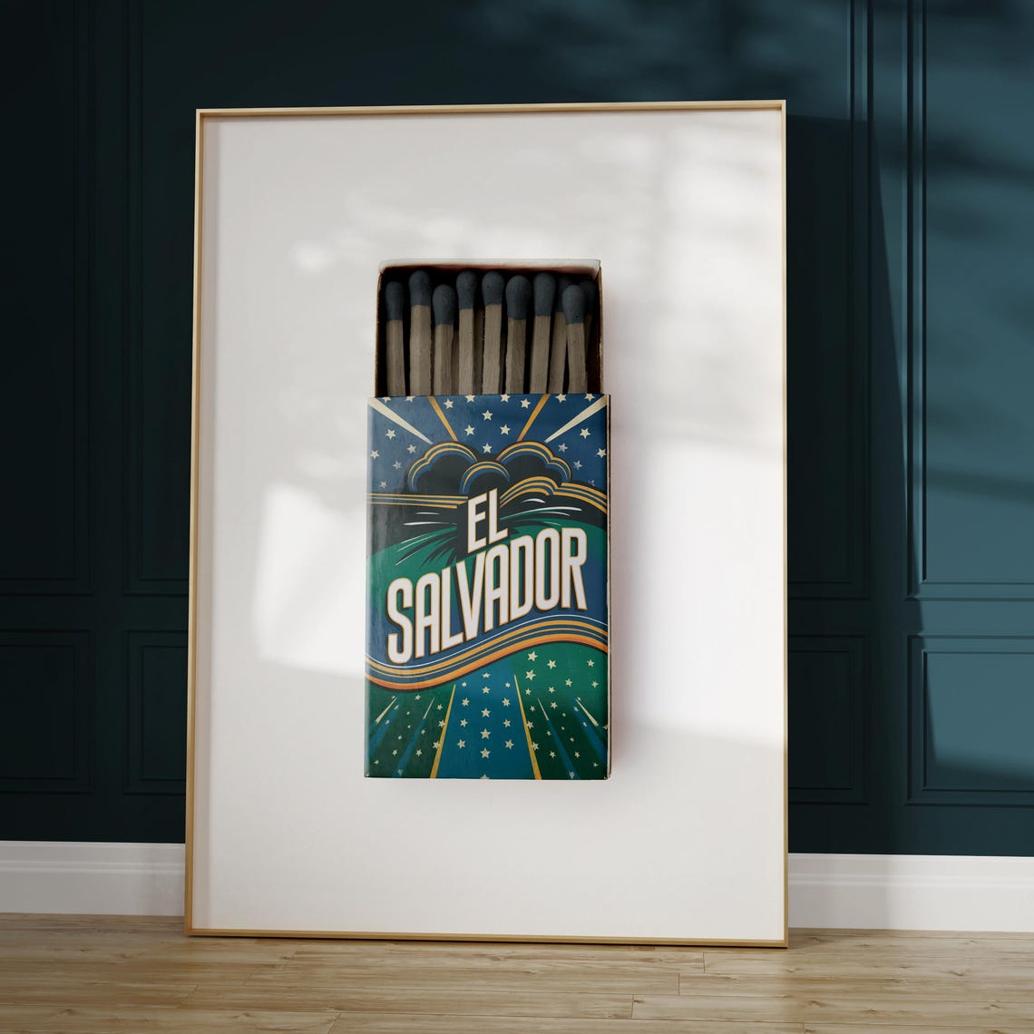 El Salvador Matchbox Print El Salvador Print El Salvador Poster El Salvador Wall Art El Salvador Art Print El Salvador Gifts - Image 5