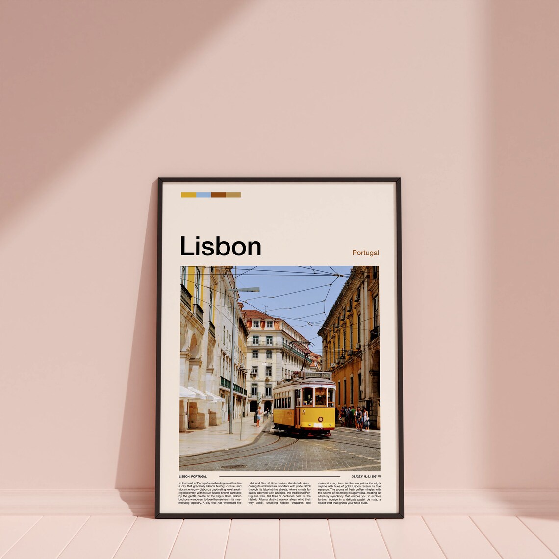 Lisbon Portugal Yellow Tram Street Classic City Travel Poster - Image 4