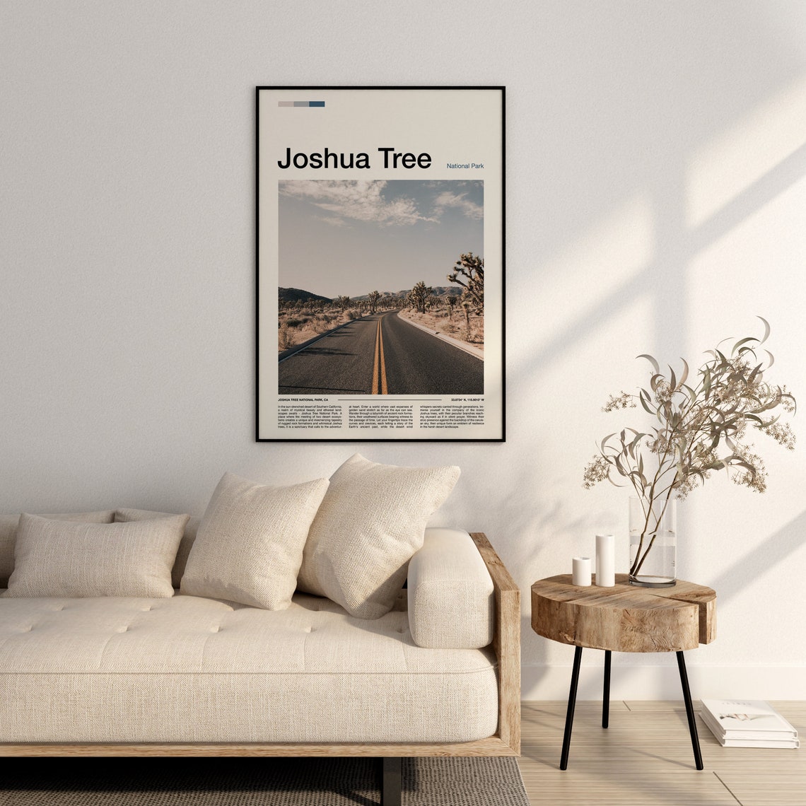 Joshua Tree National Park California Desert Road Scenic Poster - Image 3