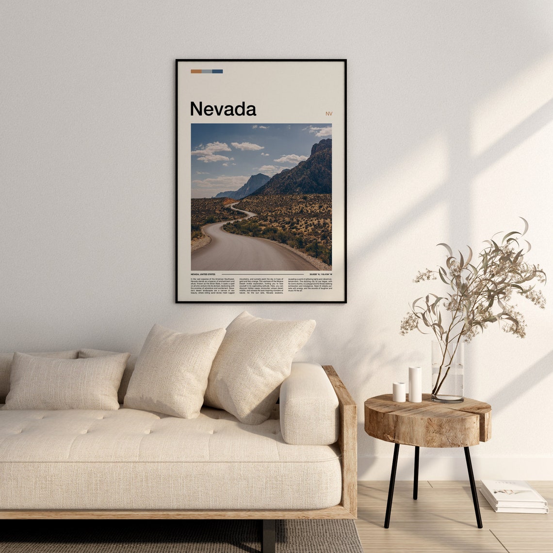 Nevada Desert Road Red Rock Canyon Scenic Drive Photography Poster - Image 3