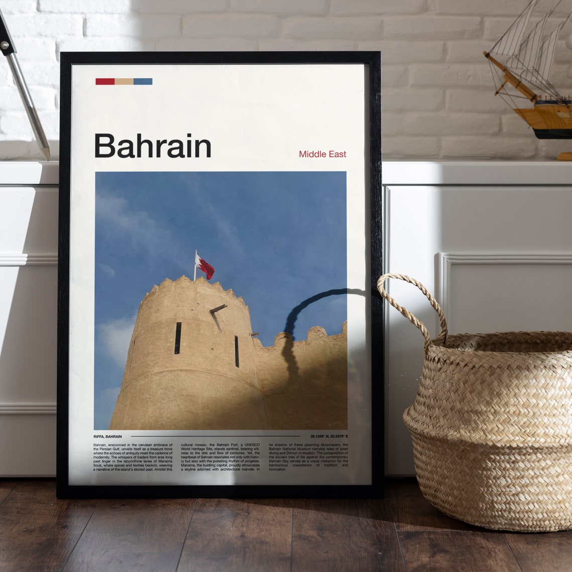 Bahrain Print Bahrain Poster Bahrain Wall Art Bahrain Art Print Bahrain Photo Traveler Gifts Travel Poster - Image 5