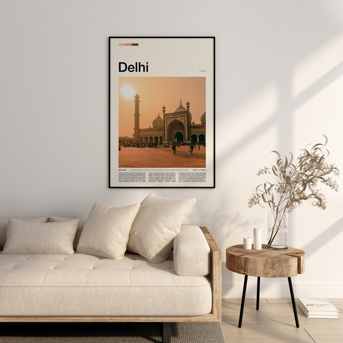 Delhi India Jama Masjid Mosque Courtyard Sunrise Travel Poster - Image 2