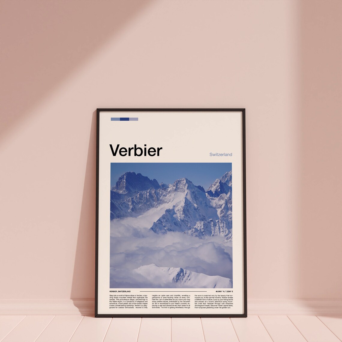 Verbier Switzerland Majestic Snowy Alpine Peaks Photo Poster - Image 3