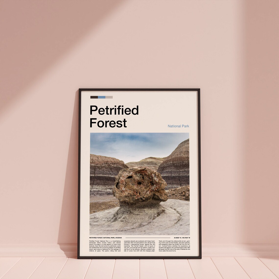 Petrified Forest National Park Petrified Log Badlands Photo Poster - Image 4