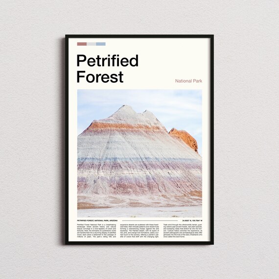 Petrified Forest National Park Arizona Painted Desert Hills Poster