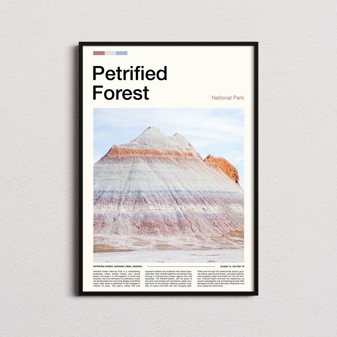 Petrified Forest National Park Arizona Painted Desert Hills Poster