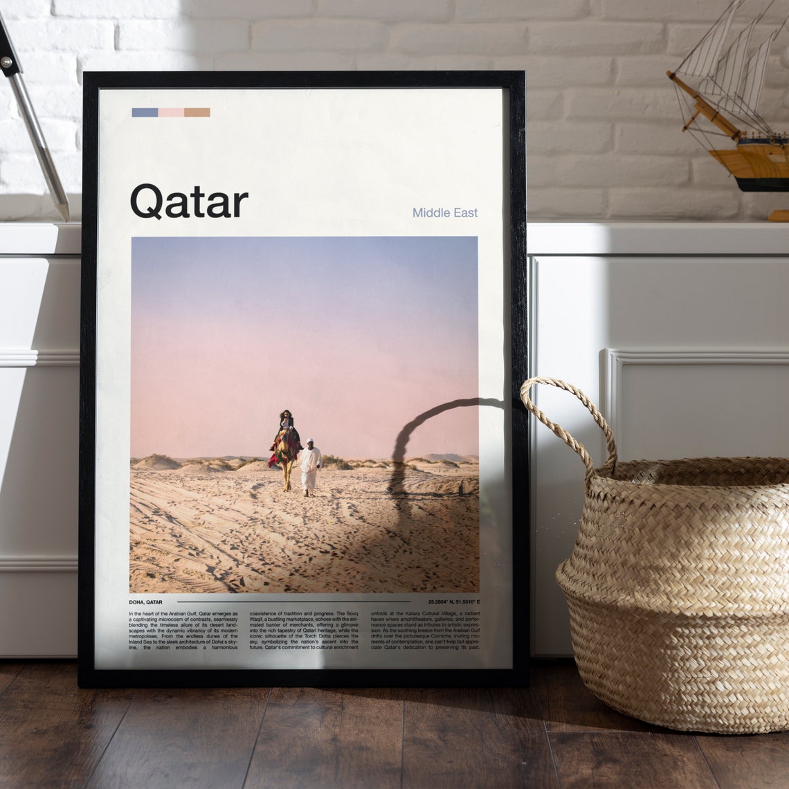 Qatar Print Qatar Poster Qatar Wall Art Qatar Art Print Qatar Photo Traveler Gifts Travel Poster - Image 5