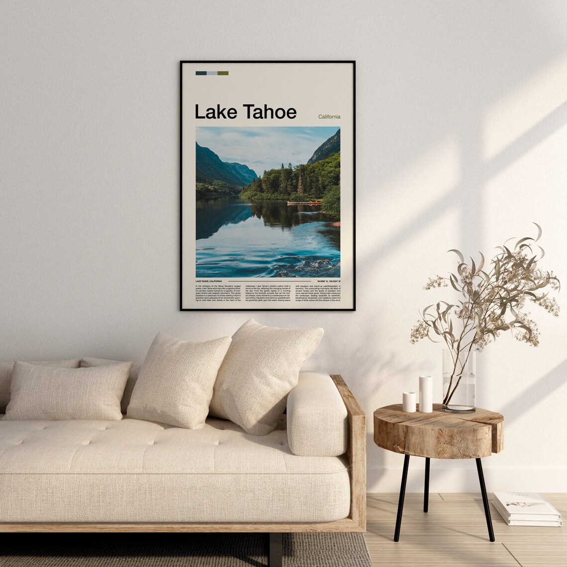 Lake Tahoe California Sierra Nevada Mirror Lake Mountains Poster - Image 3