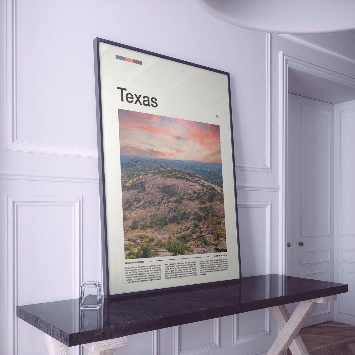 Texas Enchanted Rock Sunset Granite Dome Hill Country Poster - Image 2