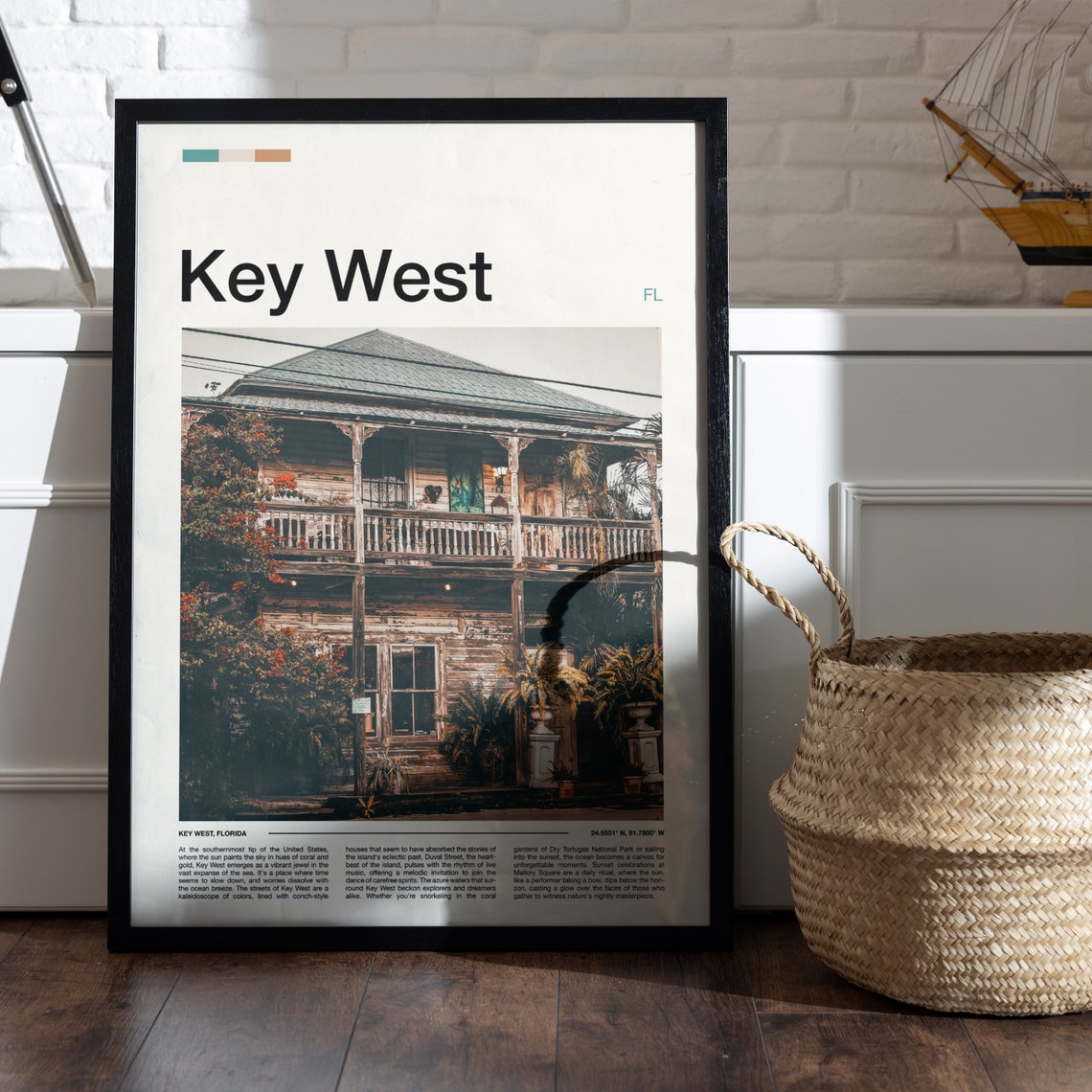 Key West Florida Historic Wooden Conch House Photo Art Poster - Image 5