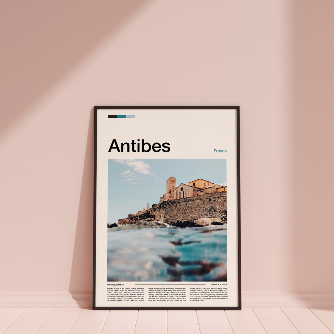 Antibes France Old Town Stone Fortress Mediterranean Coastline Poster - Image 5