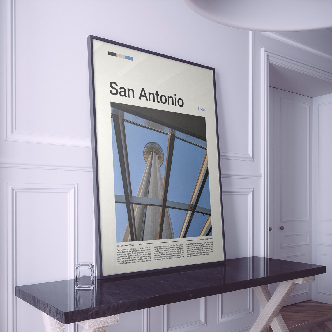San Antonio Texas Tower of the Americas Minimalist Photo Poster - Image 2