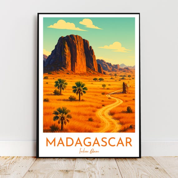 Travel Wall Art Madagascar Africa Ocean The Red Island Modern Poster Gift Print