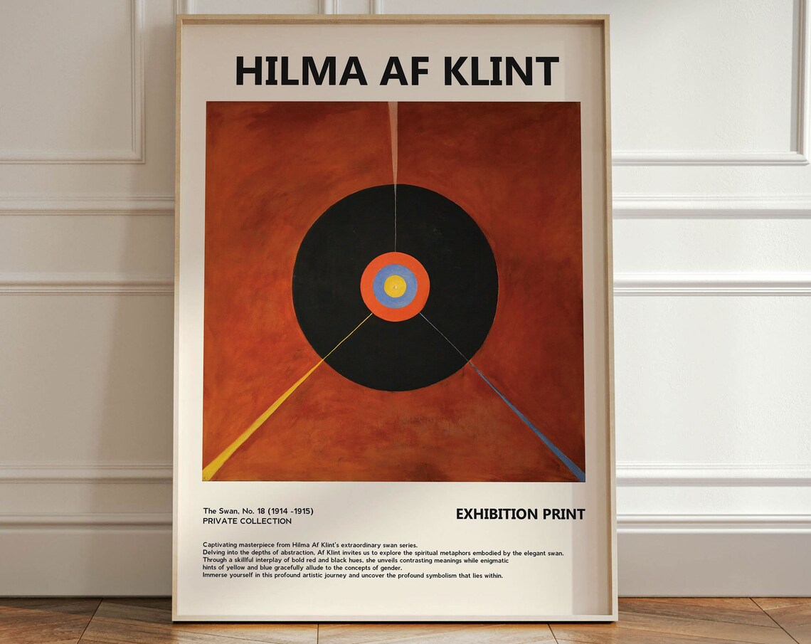 Hilma Af Klint Exhibition, Vintage Minimalist Art Print
