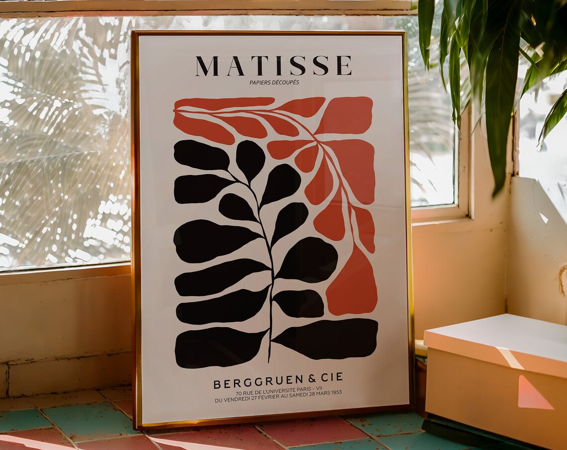 Henri Matisse Exhibition Poster, Boho Gallery Decor